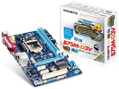 GIGABYTE B75M-D3V Intel B75 Soket 1155 DDR3 1600MHz DVI&VGA