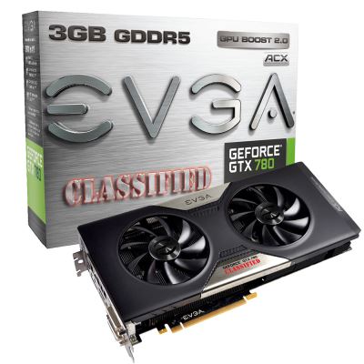Evga GTX780 Classified ACX GDDR5 3GB 384Bit Nvidia GeForce DX11.1