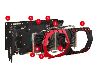 MSI GeForce GTX1080 GAMING X+ 8G 8GB GDDR5X 256Bit Nvidia DX12